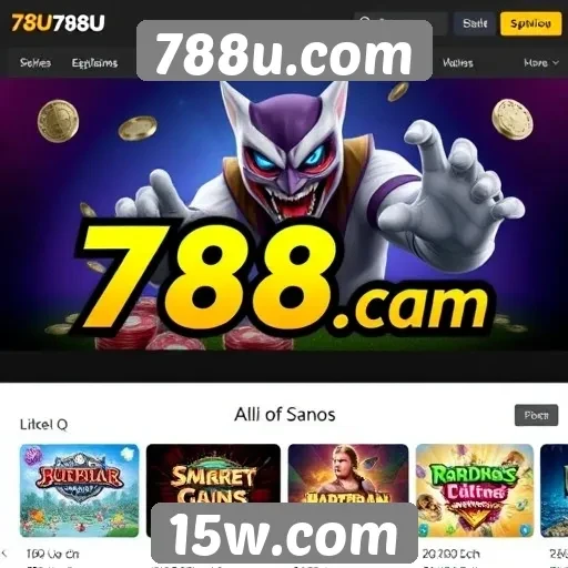 Variedade de jogos disponíveis em 788u.com